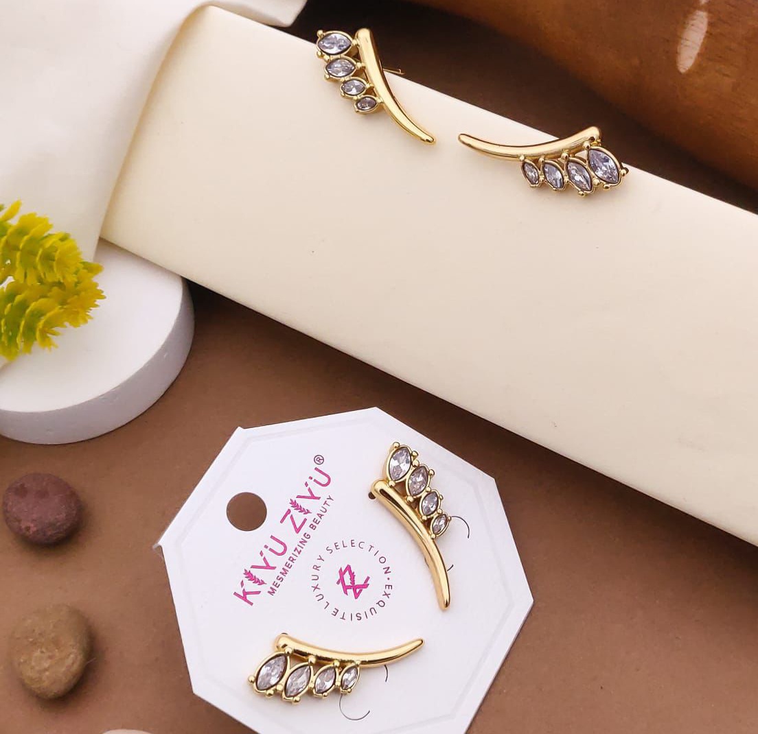 Elegant Gold Plated Ear Cuffs