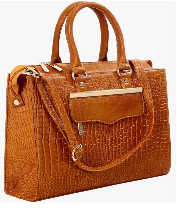 Crocodile Pattern Leather Handbag