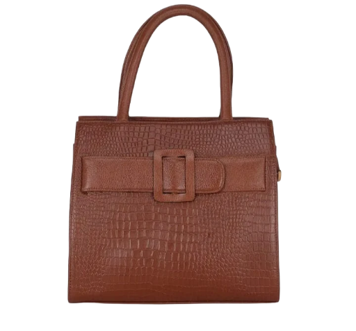 Crocodile Embossed Handbag