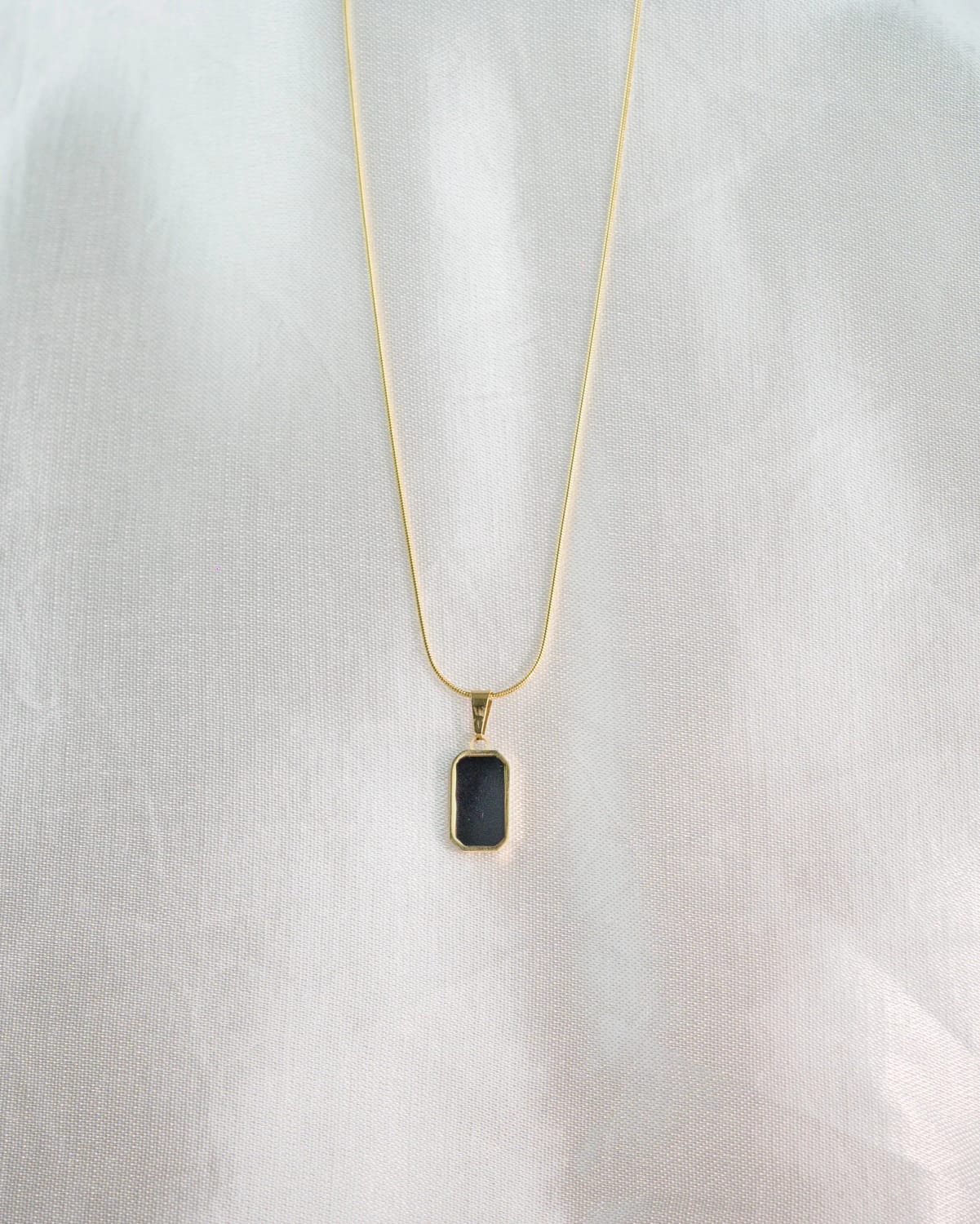 Reversible Rectangular Pendant Necklace