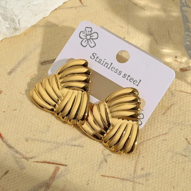 Gold-Tone Bow Earrings