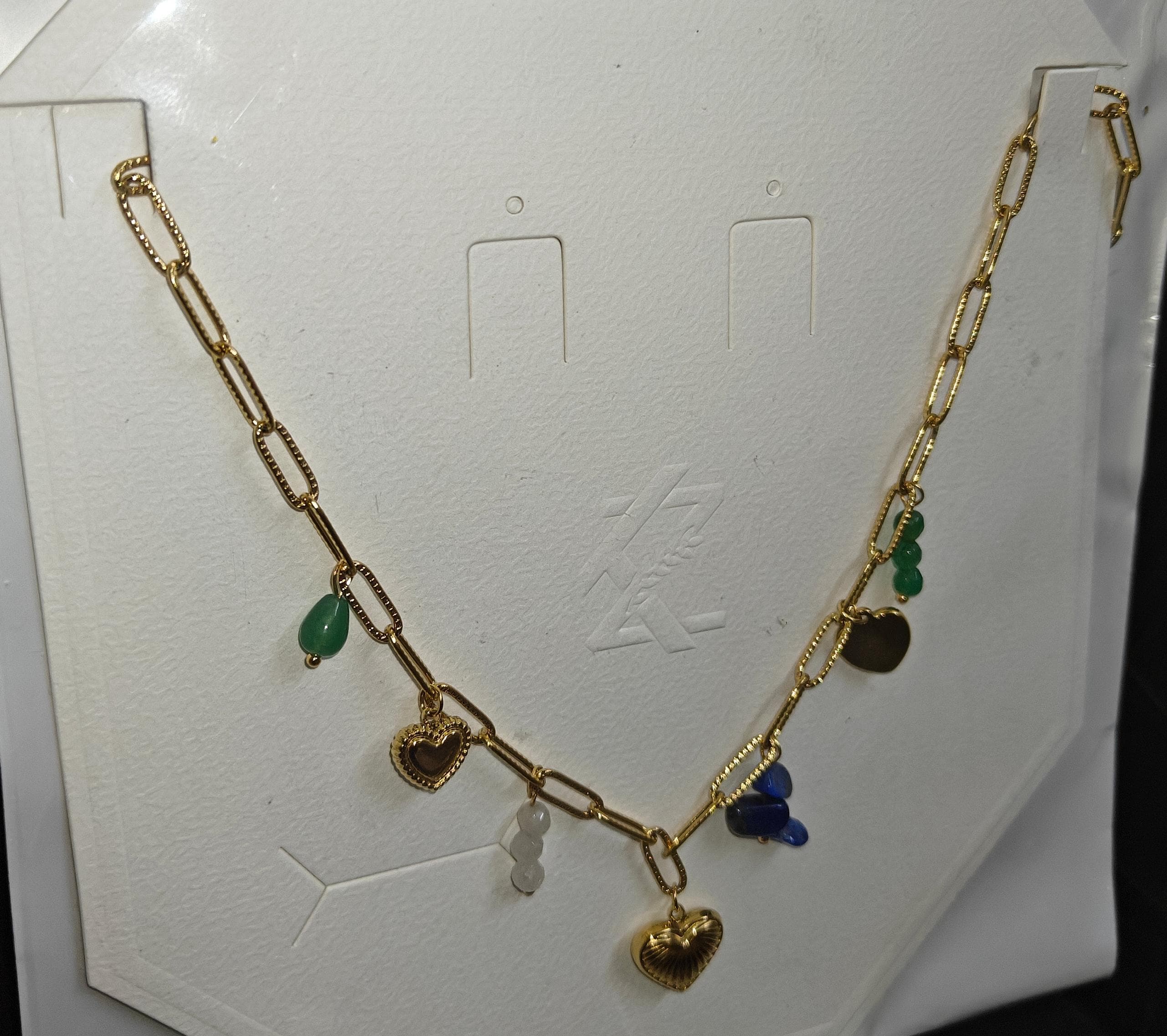 Gold Chain Charm Necklace