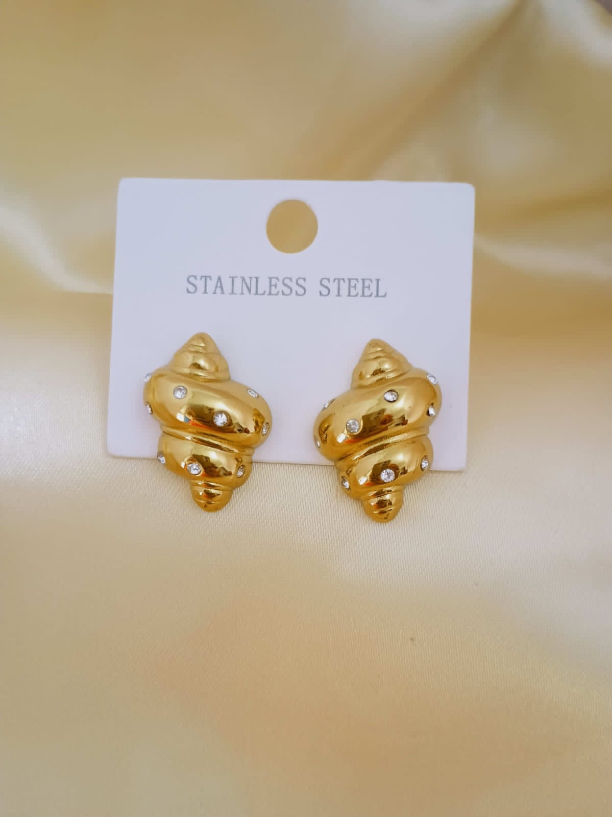 Gold-Tone Stainless Steel Earrings