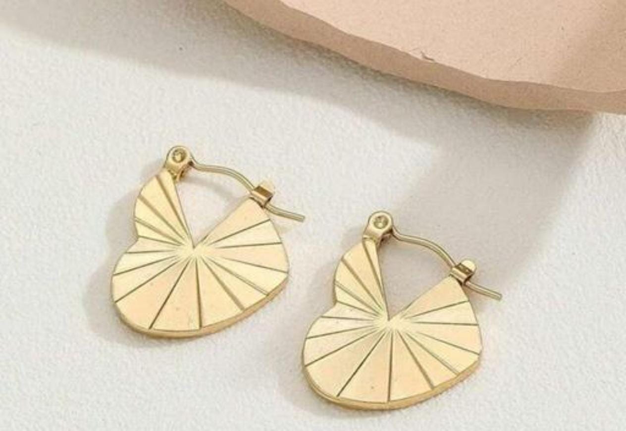 Geometric Gold Hoop Earrings