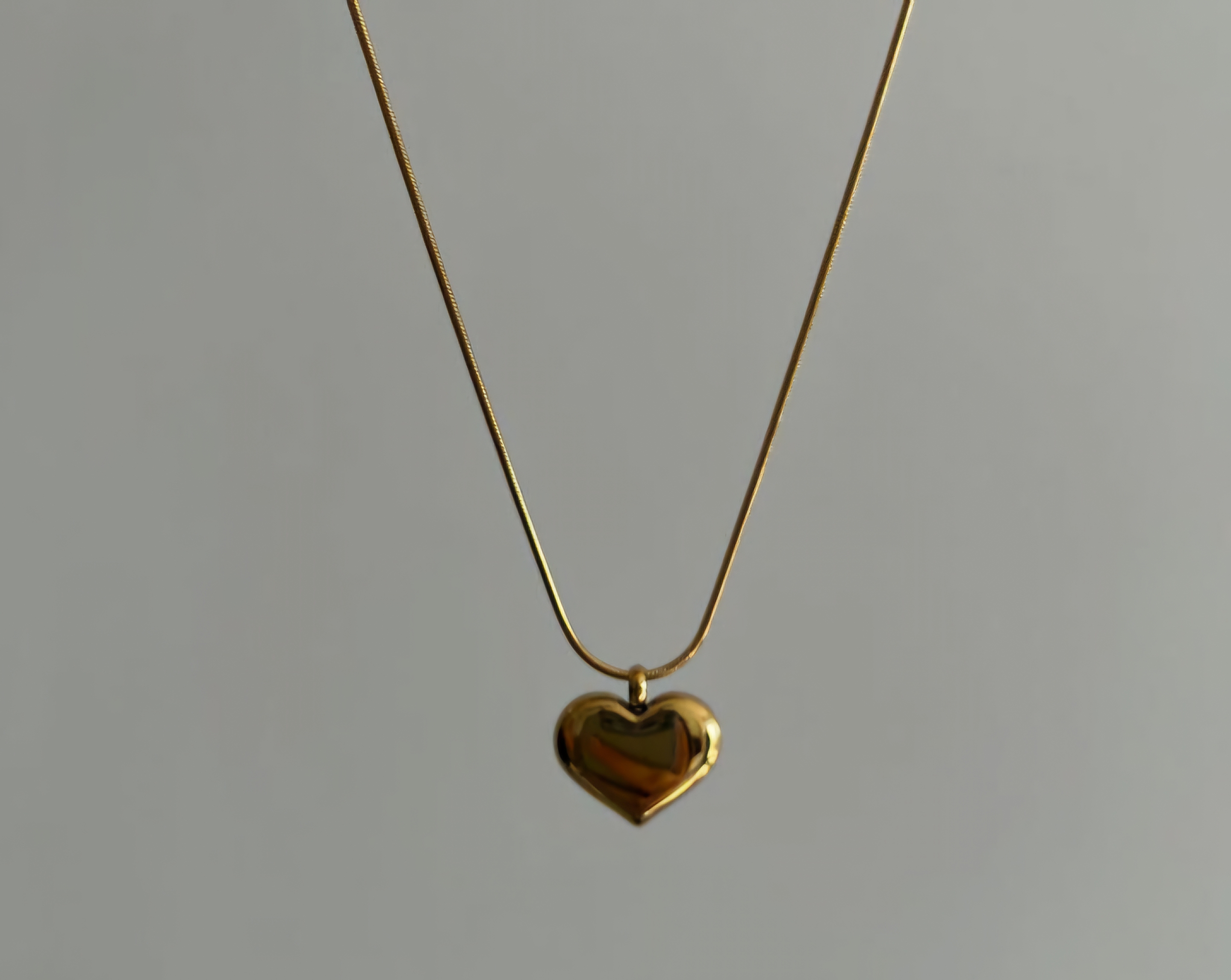 Gold Heart Pendant Necklace