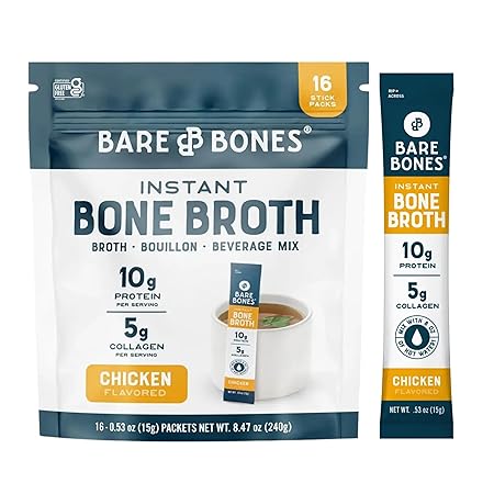 Bare Bones Instant Bone Broth – Chicken Flavored