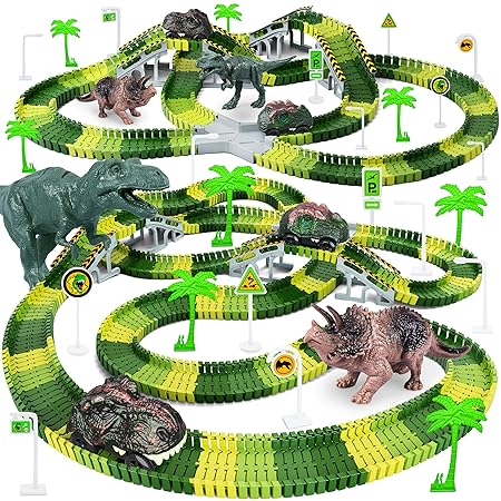 Dinosaur Race Track Toy Set