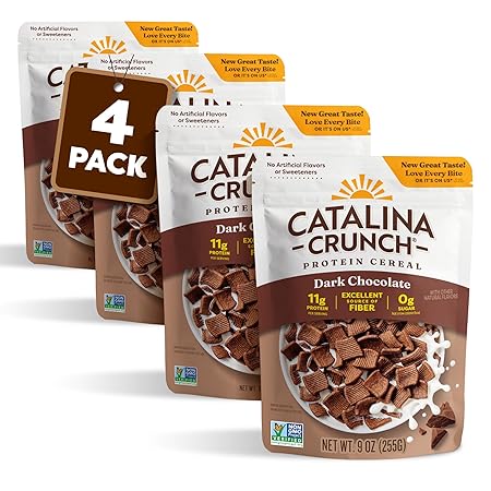 Catalina Crunch Protein Cereal, Dark Chocolate (4 Pack)