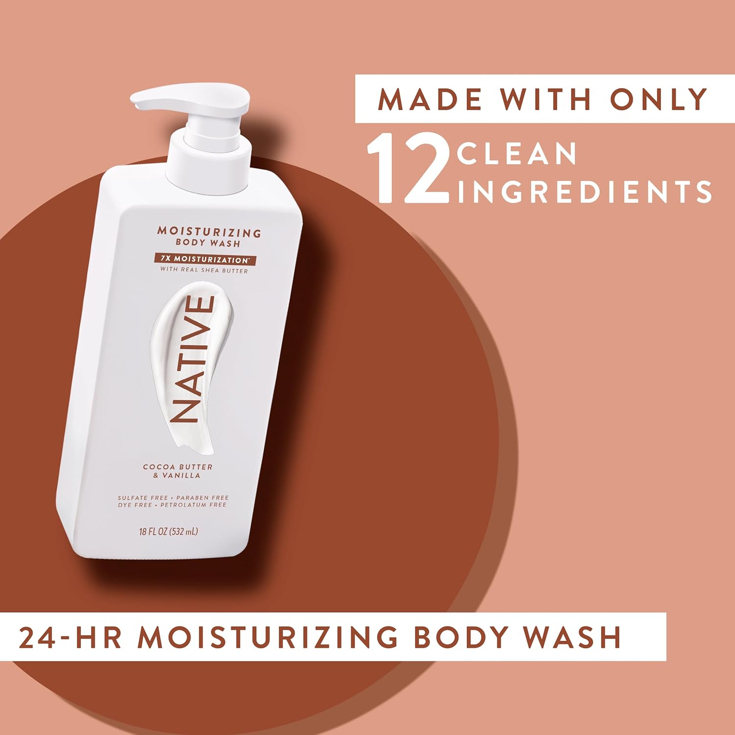 Native Cocoa Butter & Vanilla Moisturizing Body Wash