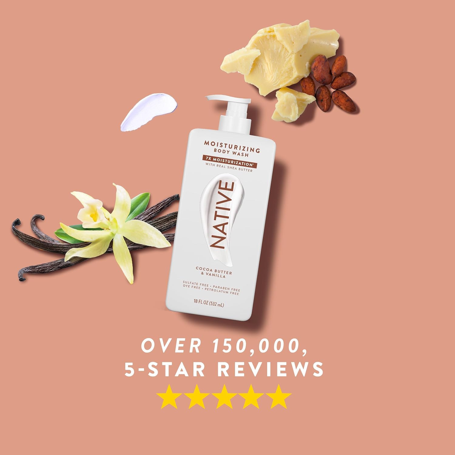 Native Cocoa Butter & Vanilla Moisturizing Body Wash