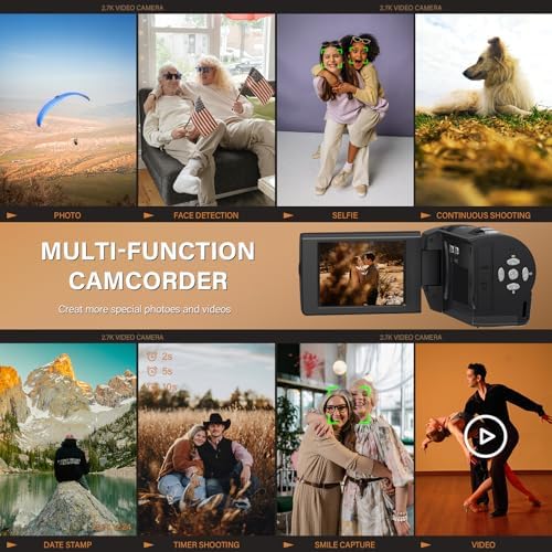 Muitune Camcorder Video Camera QHD 2.7K 56MP