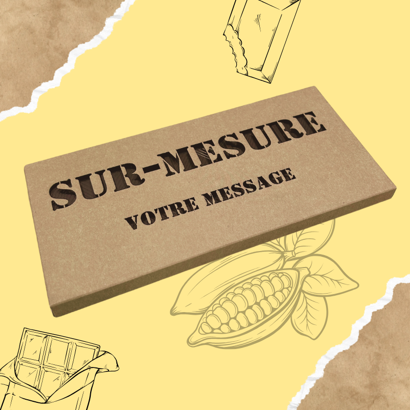 Tablette de chocolat personnalisée sur mesure