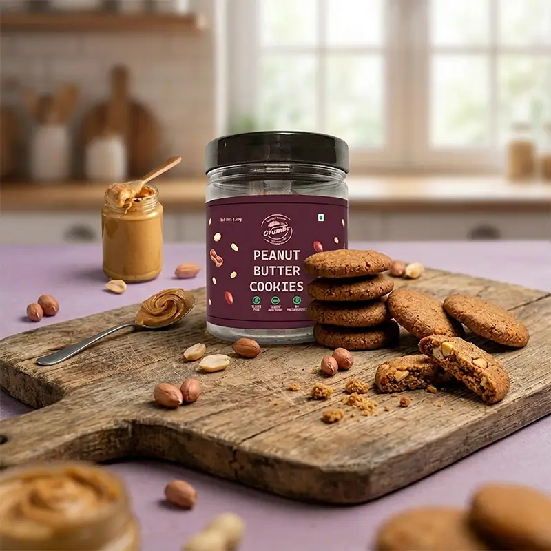 Ragi Peanut Butter Cookies (Crunchy and Nutty)