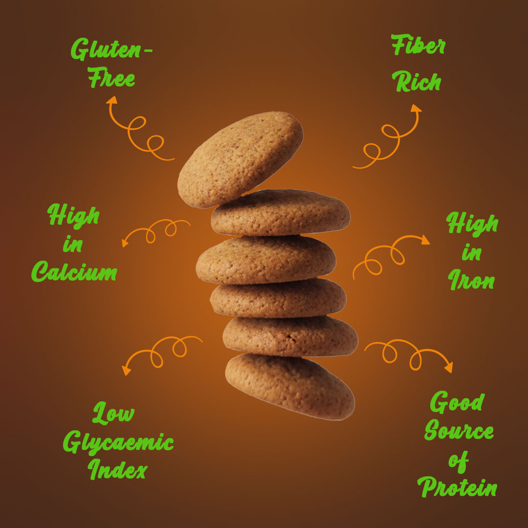 Ragi Peanut Butter Cookies (Crunchy and Nutty)