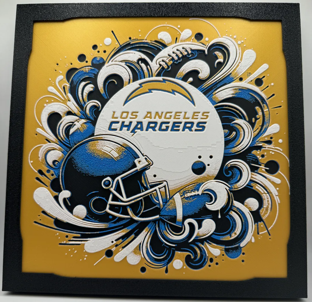 Los Angeles Chargers With Frame