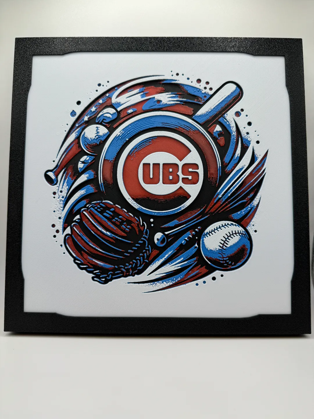 Chicago Cubs - MLB Hueforge With Frame