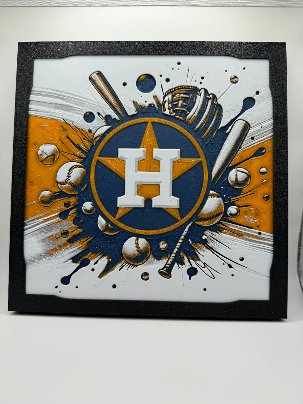 Houston Astros - MLB Hueforge With Frame