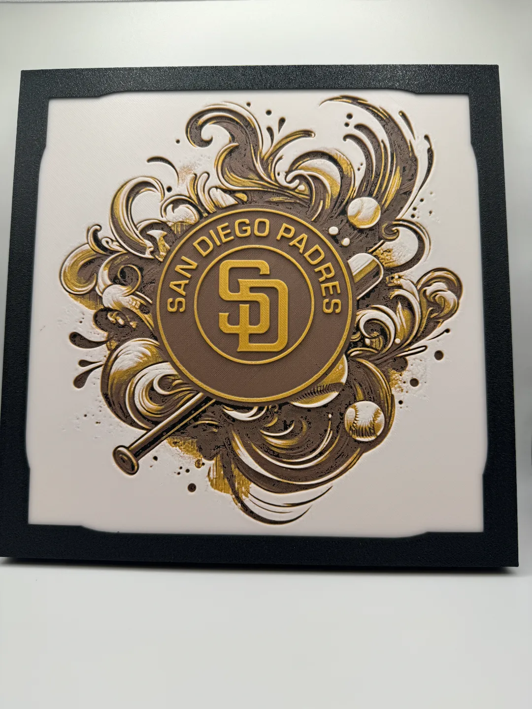 San Diego Padres - MLB Hueforge With Frame