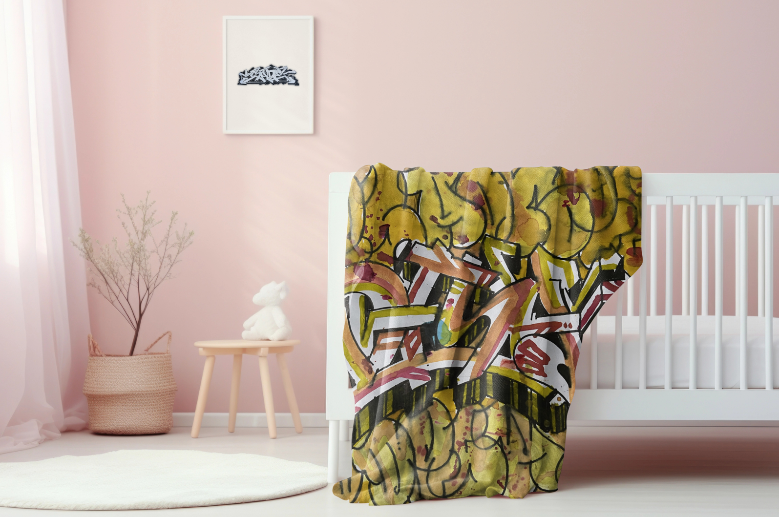 Graffiti Art Throw Blanket