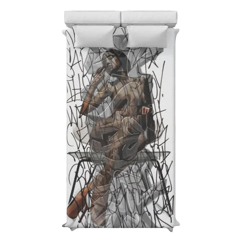 Artistic Graffiti Print Duvet Cover