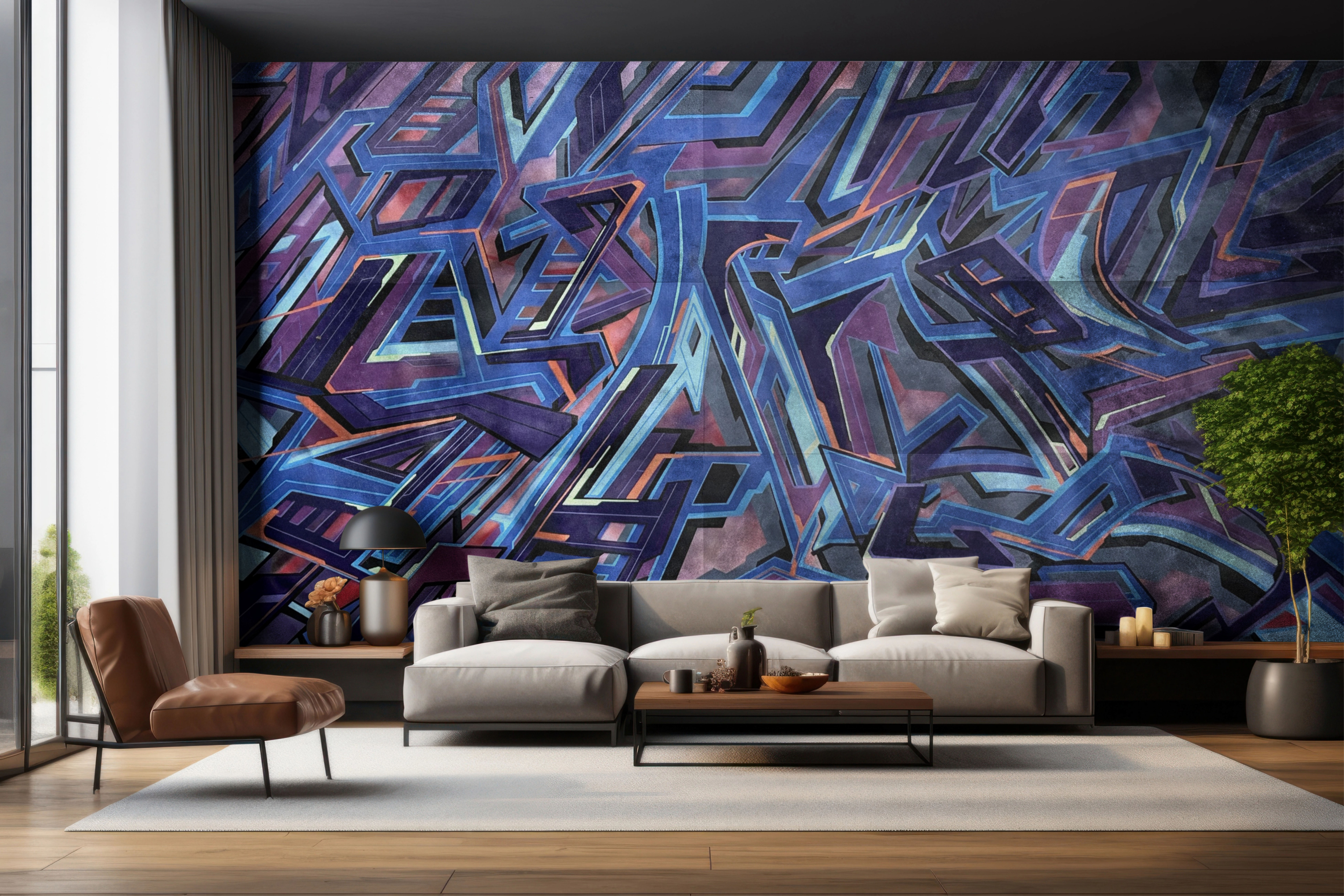 Abstract Geometric Wall Mural