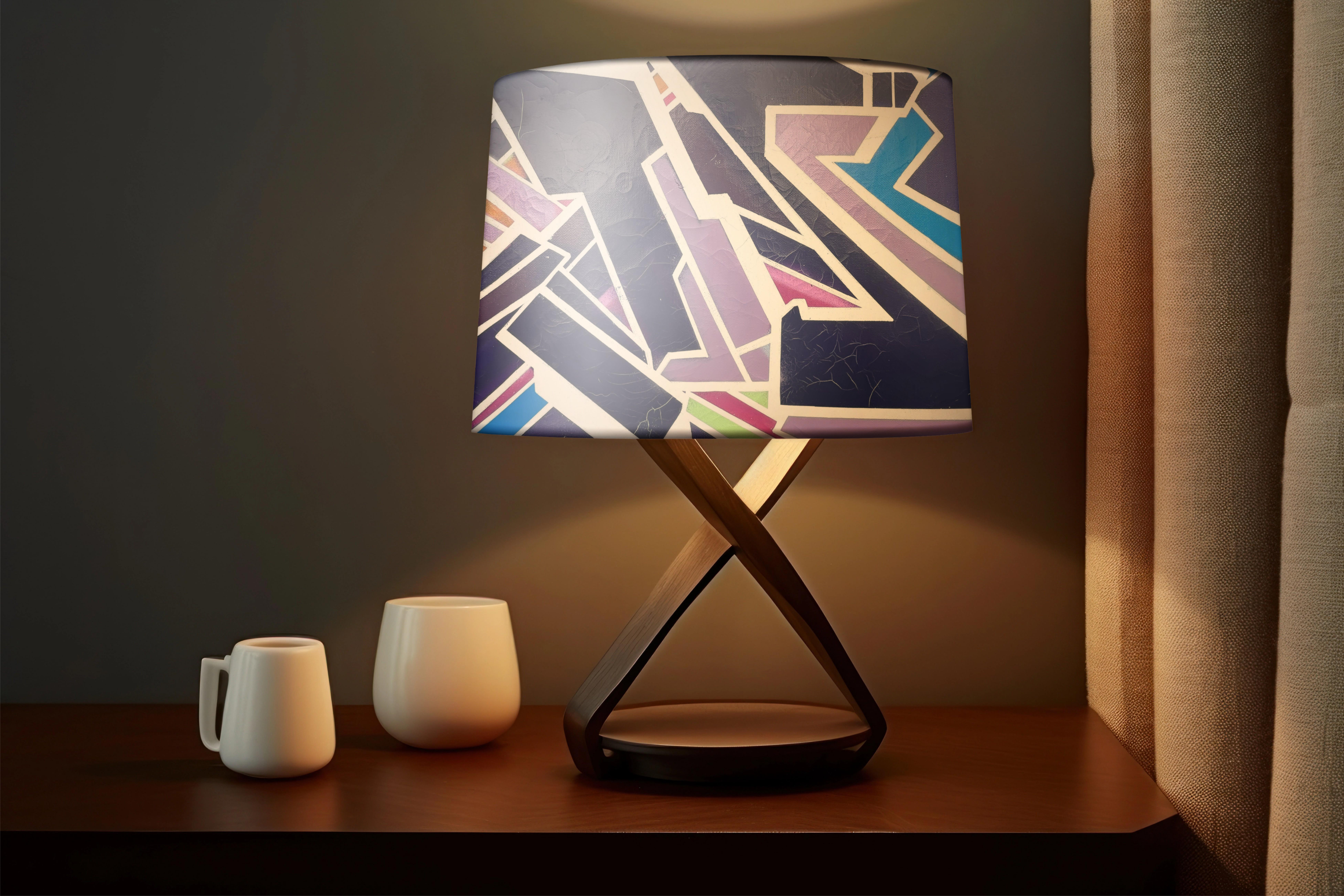 Modern geometric table lamp