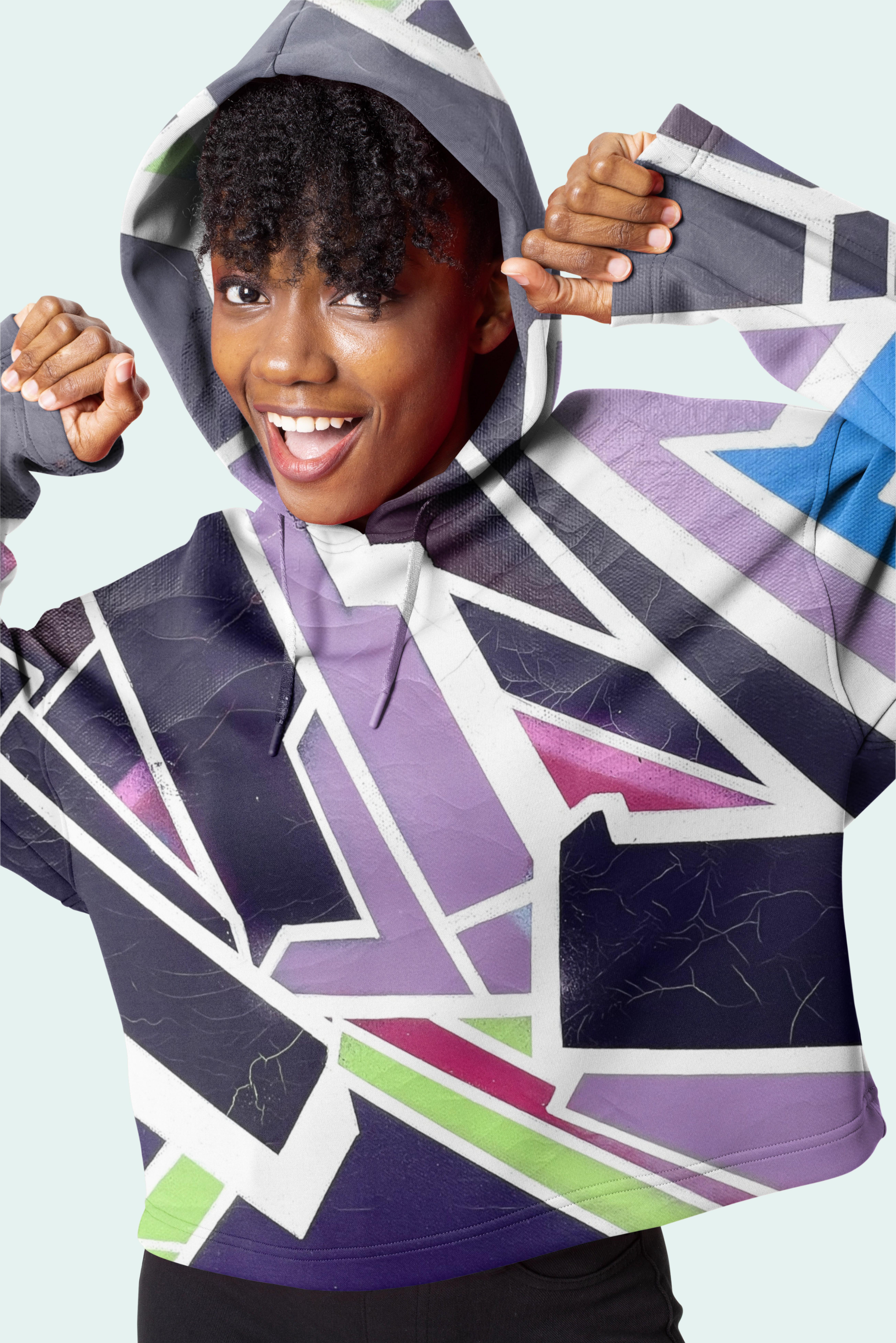 Geometric Print Hoodie