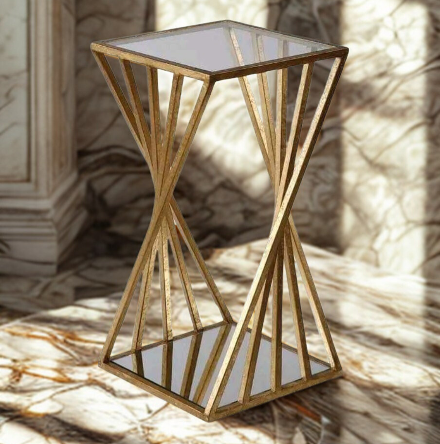 Table d’appoint dorée moderne