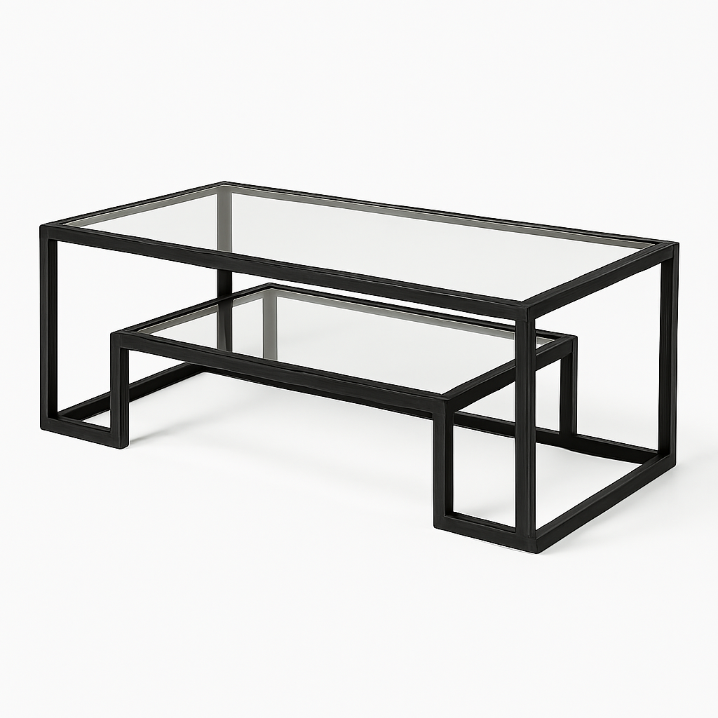 Table basse moderne en verre