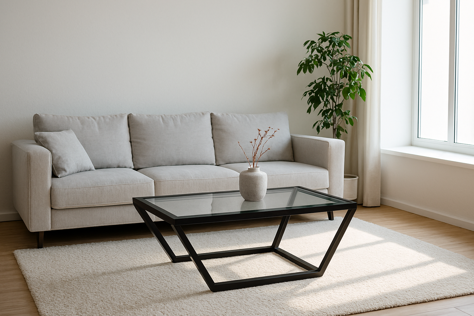 Table basse en verre moderne