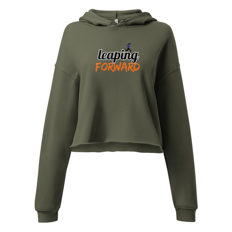 Women Crop Hoodie - Leaping Forward