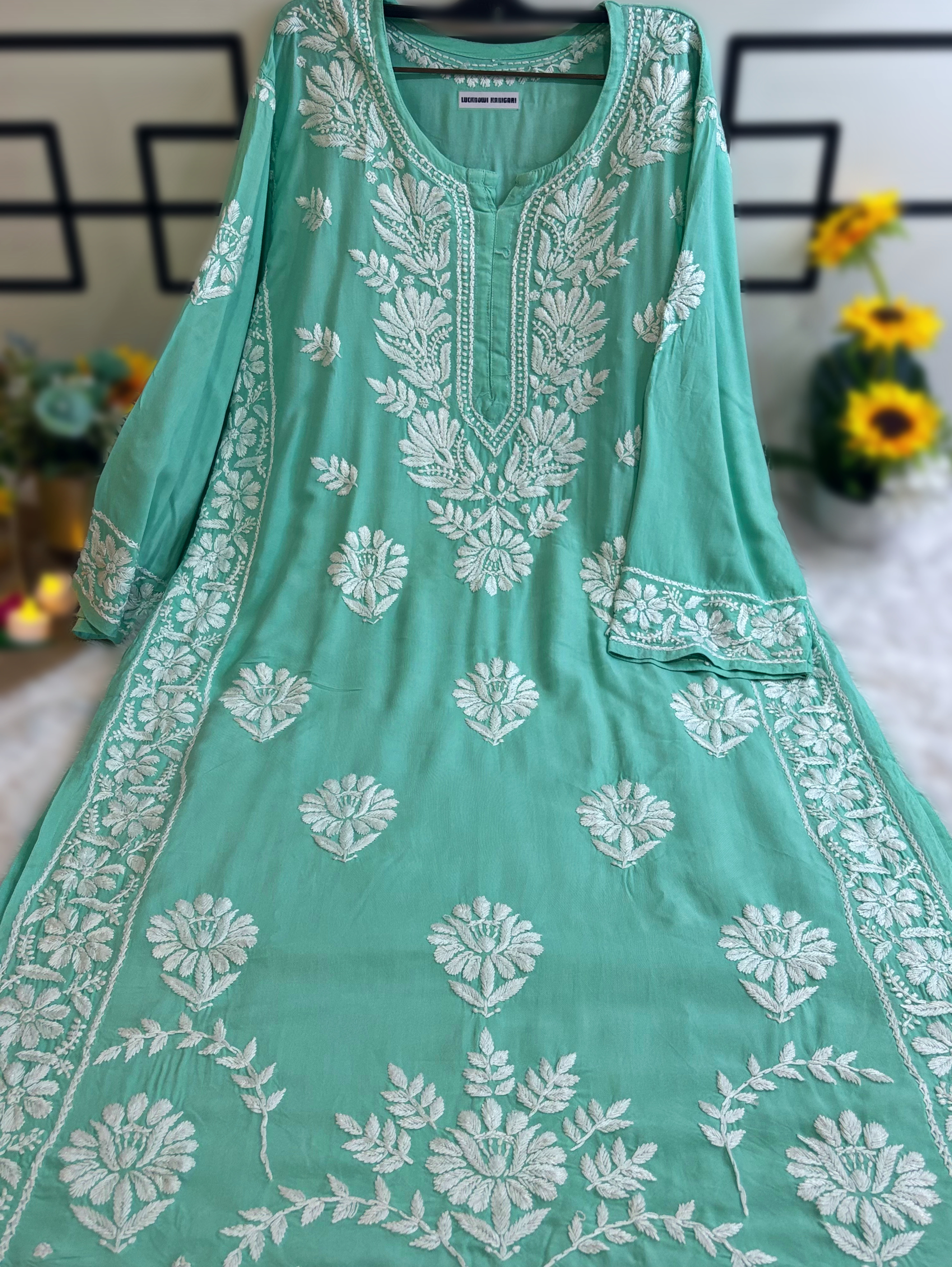 Insia Rayon -Pistachio Kurti