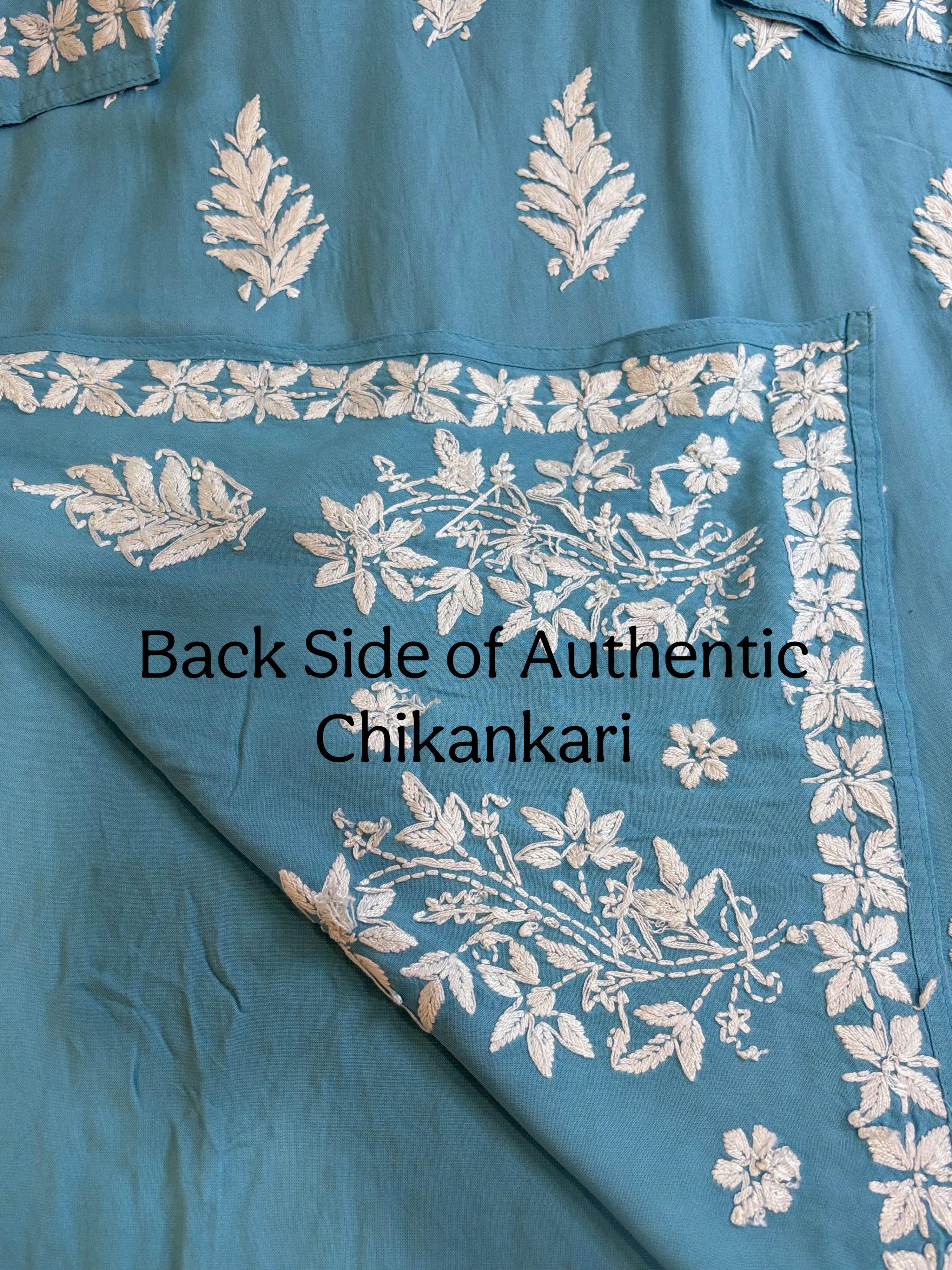 Raha Rayon- Powder Blue Kurti