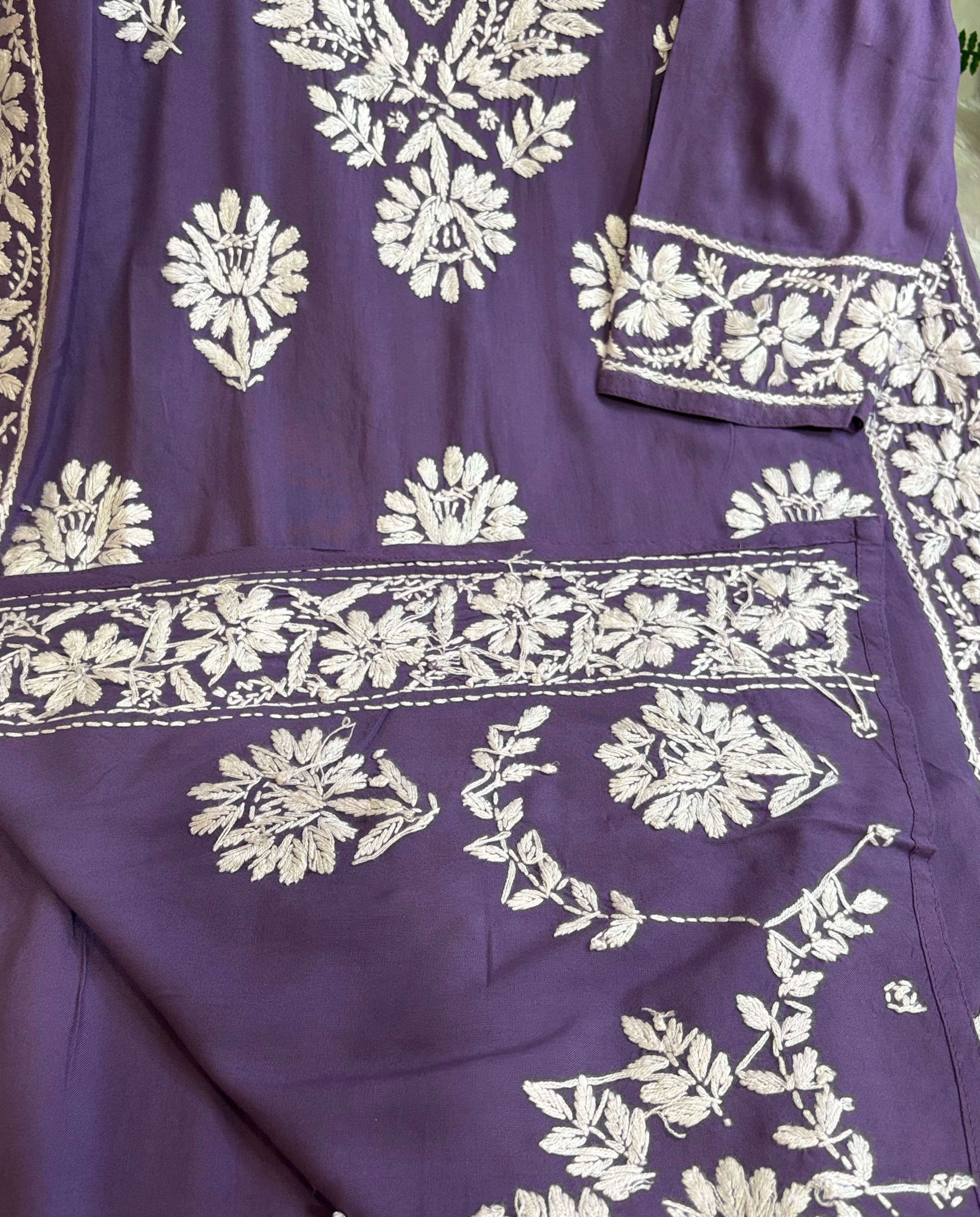 Insia Rayon- Wine Purple Kurti
