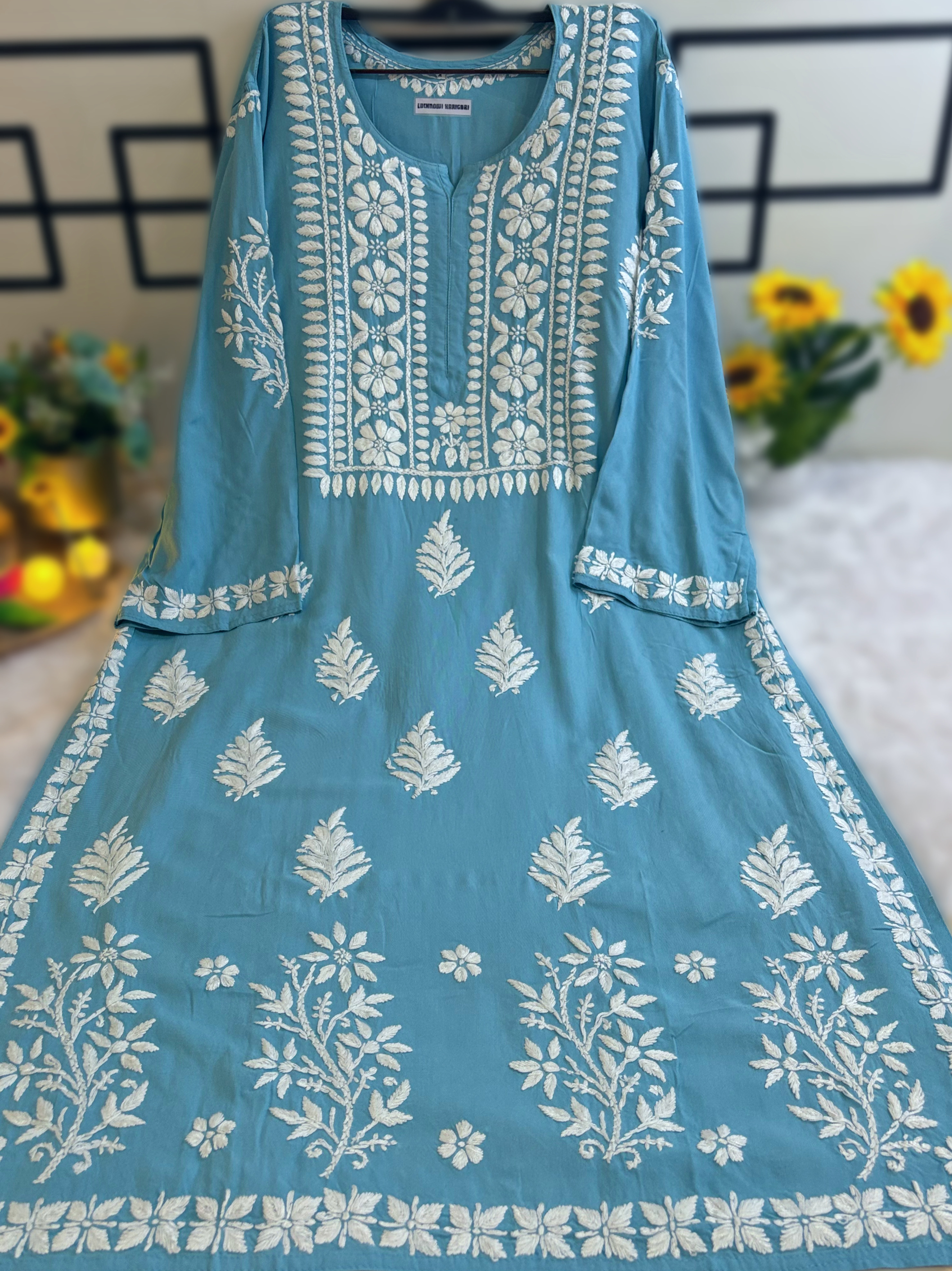 Raha Rayon- Powder Blue Kurti
