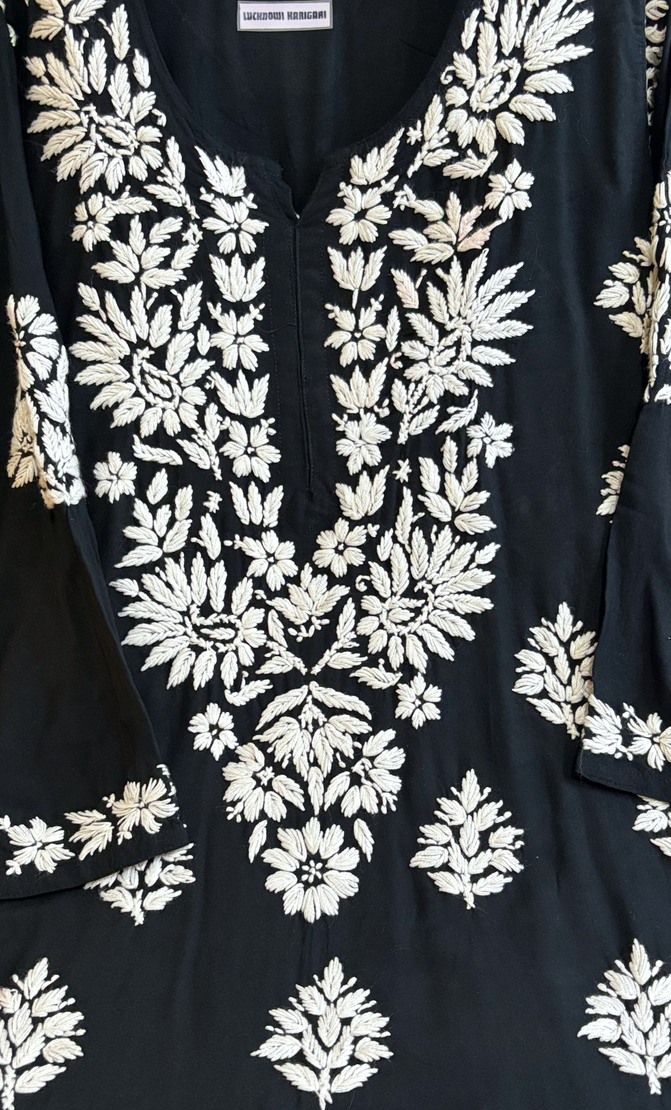 Shiza Rayon- Black Kurti with Pant Set