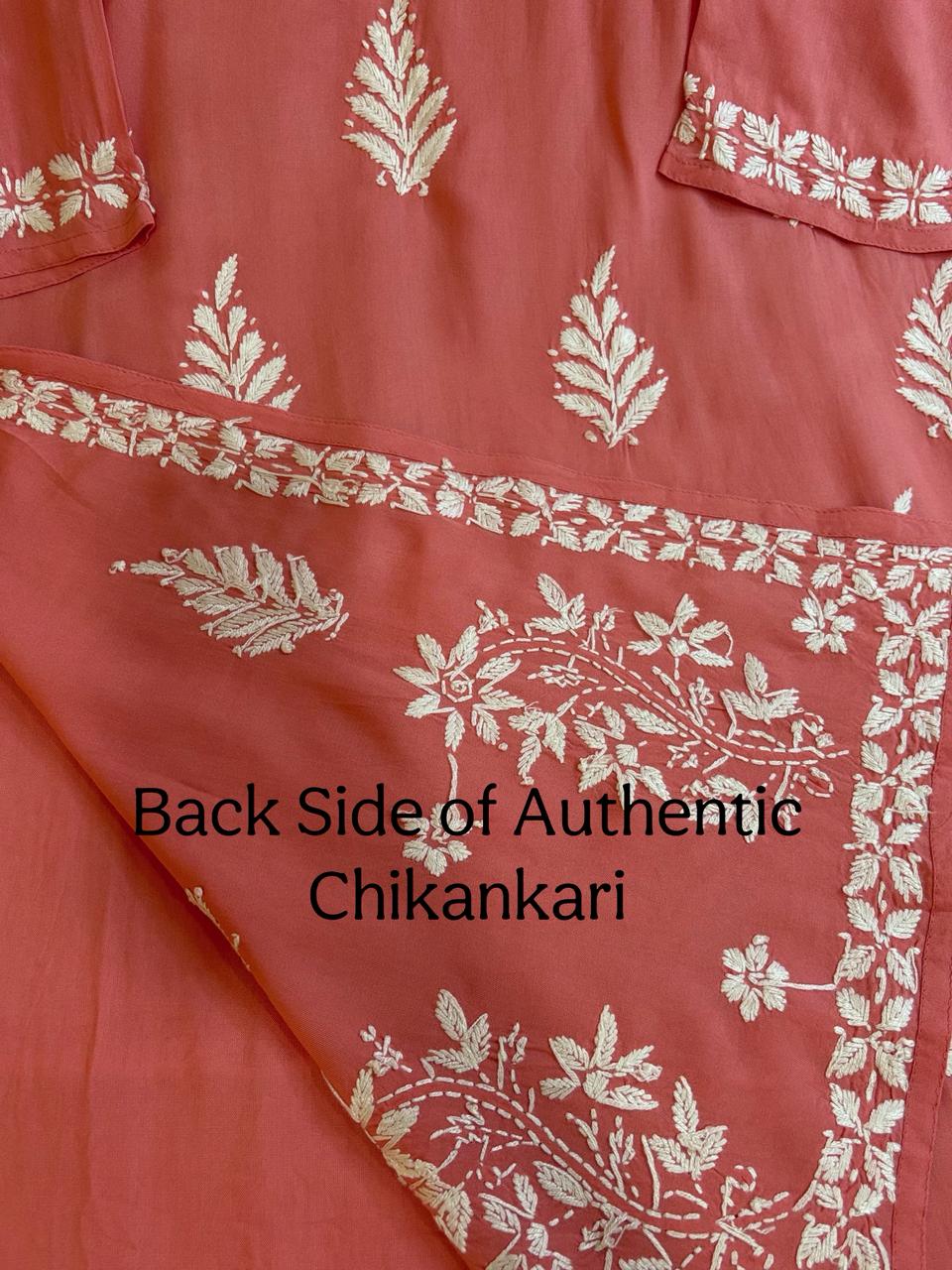 Raha Rayon- Dark Peach Kurti