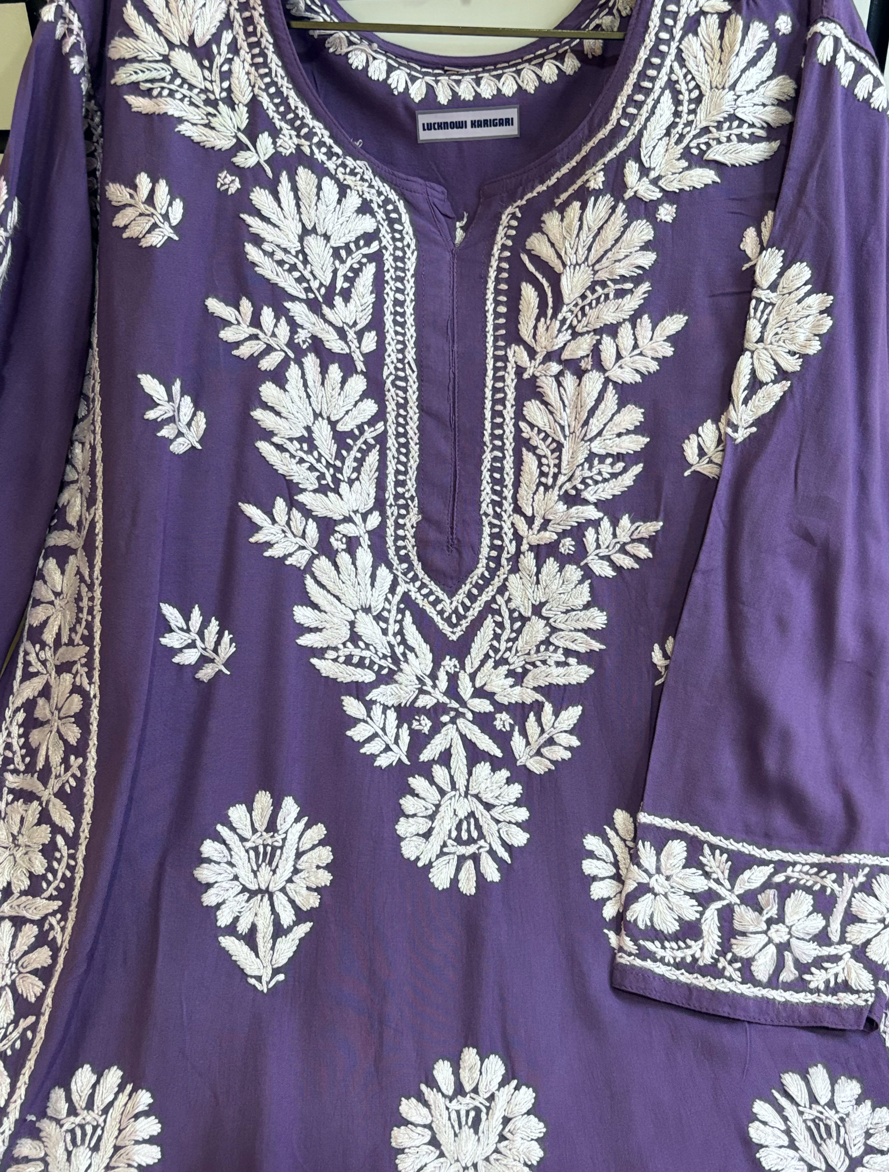 Insia Rayon- Wine Purple Kurti