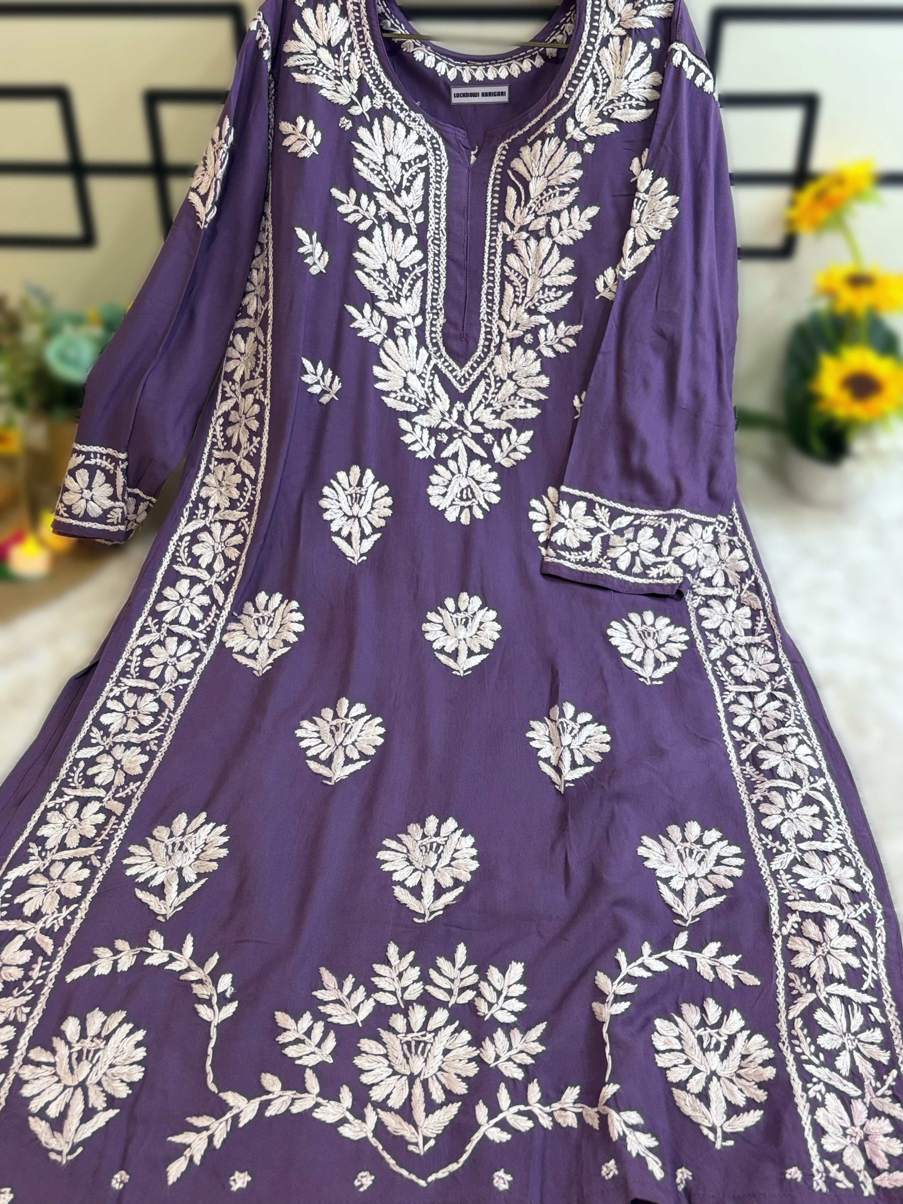 Insia Rayon- Wine Purple Kurti