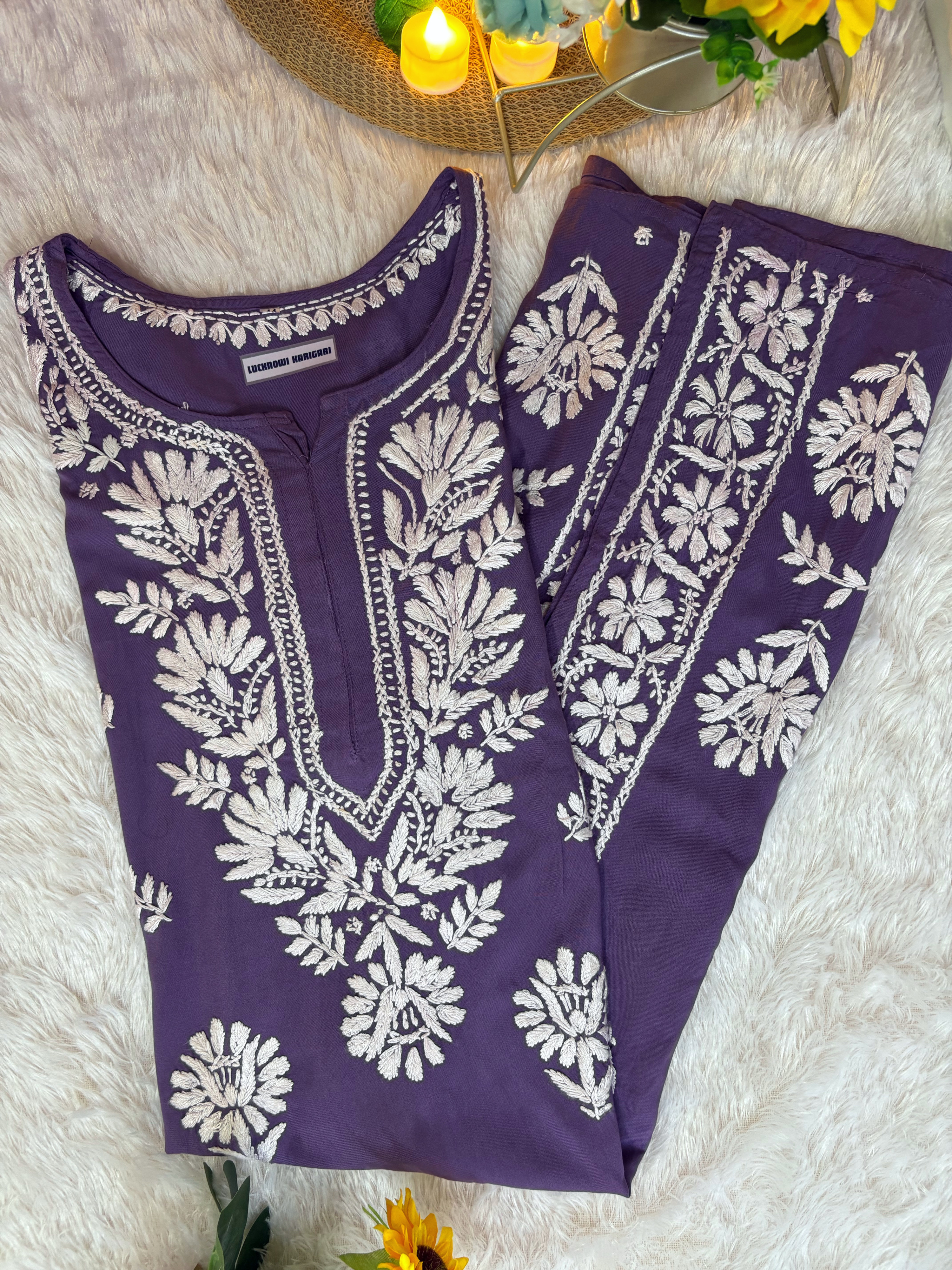 Insia Rayon- Wine Purple Kurti