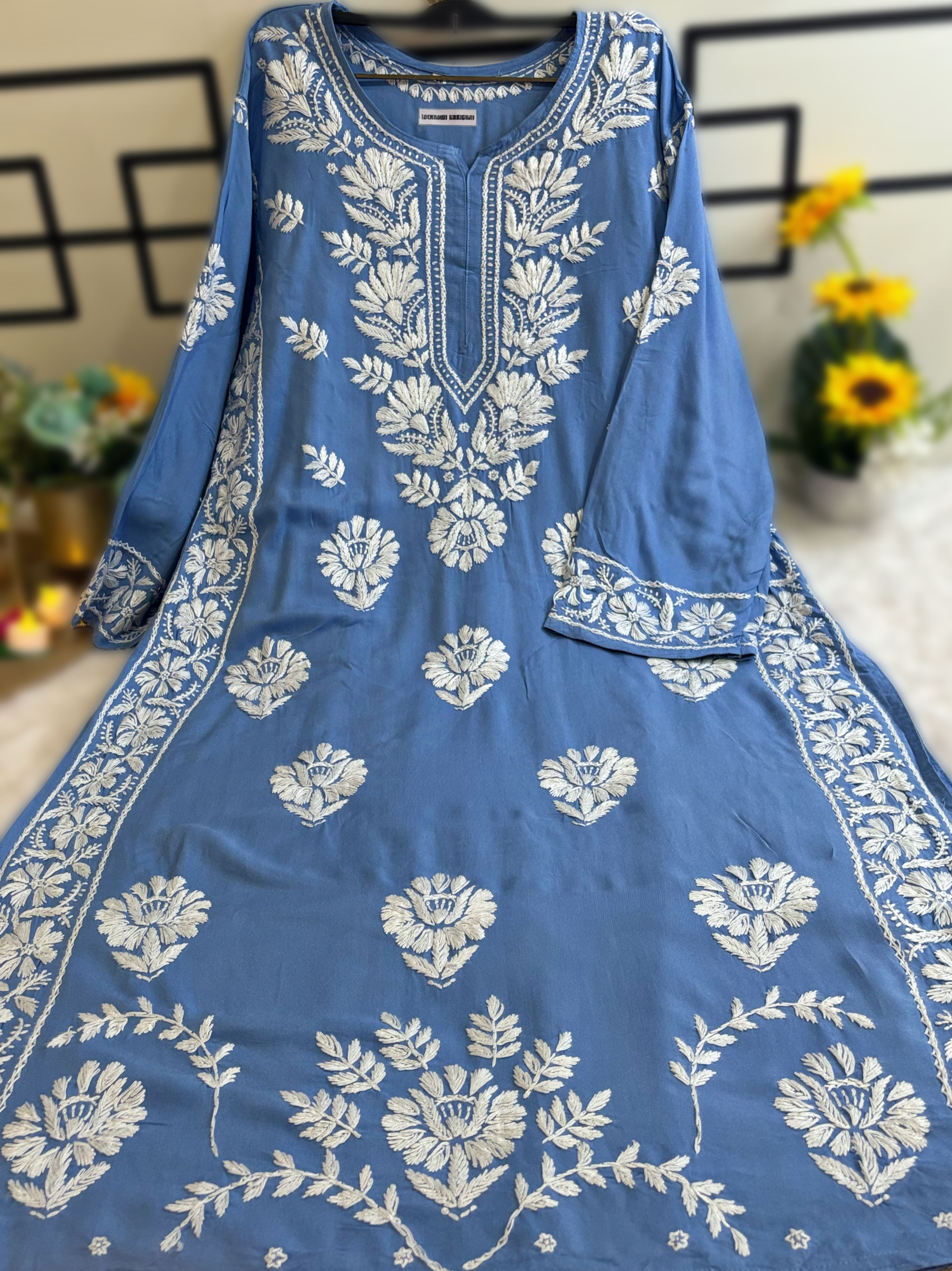 Insia Rayon- Powder Blue Kurti