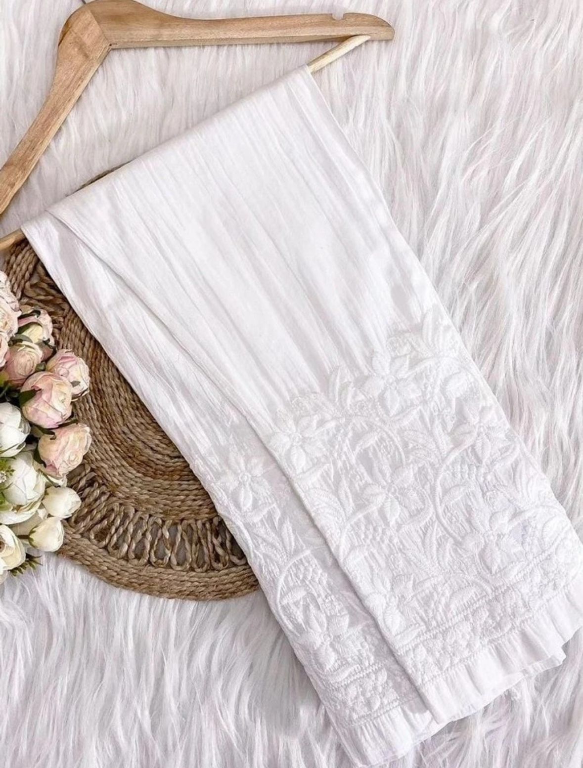 Cotton Streachable Embroidered Pant