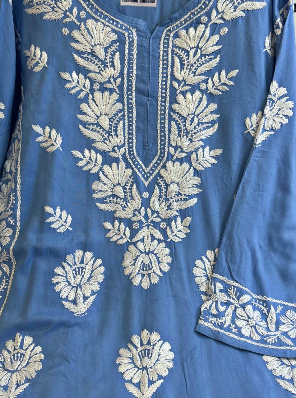 Insia Rayon- Powder Blue Kurti