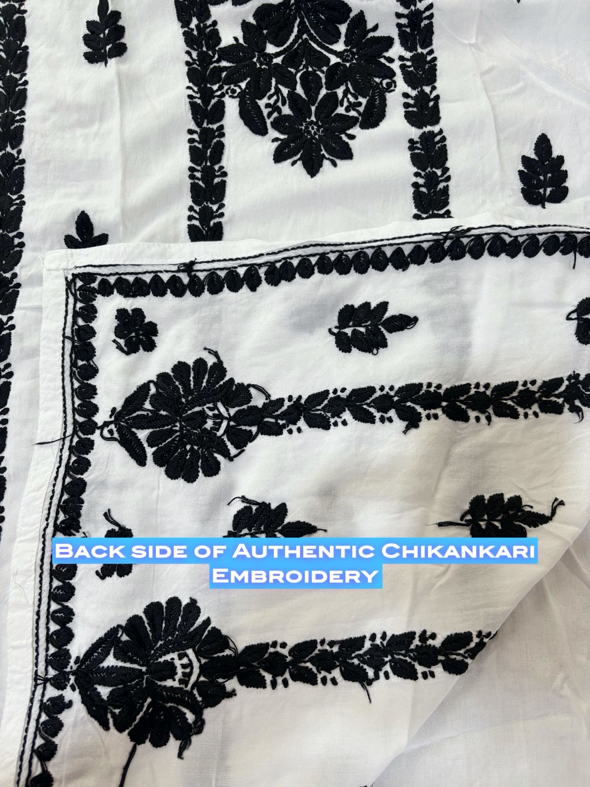 Black & White Rayon Kurti