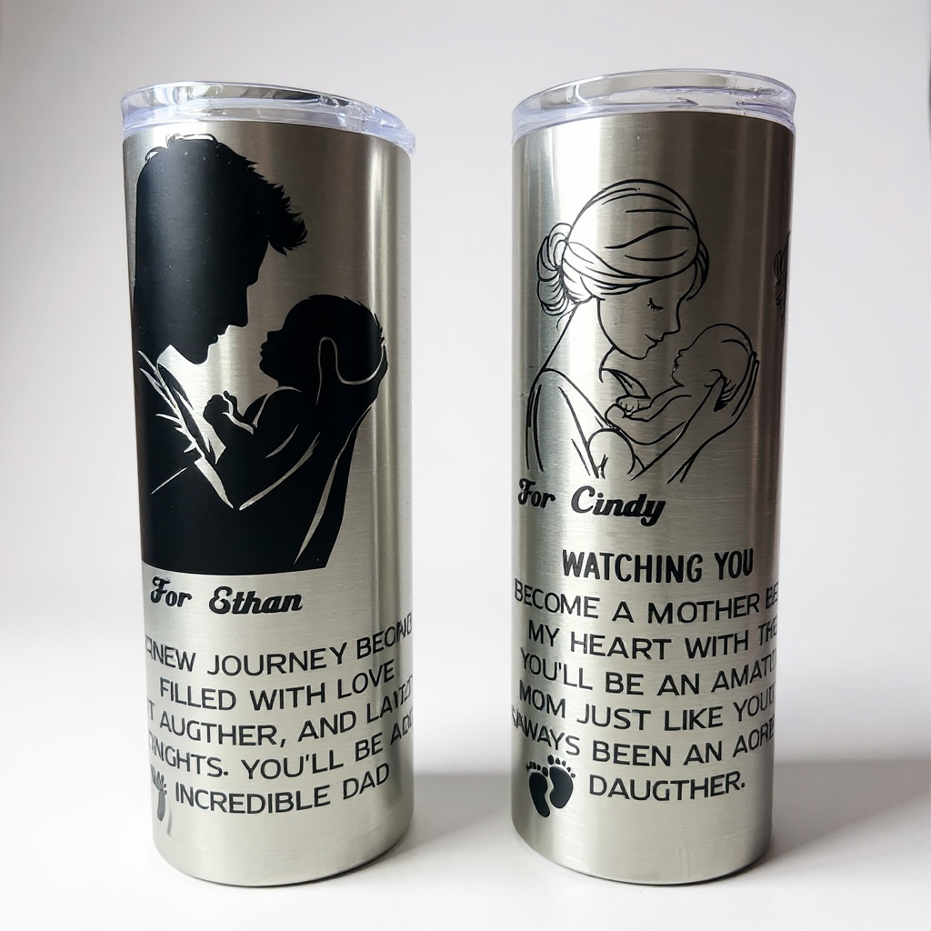 Personalized Stainless Steel Tumbler Set