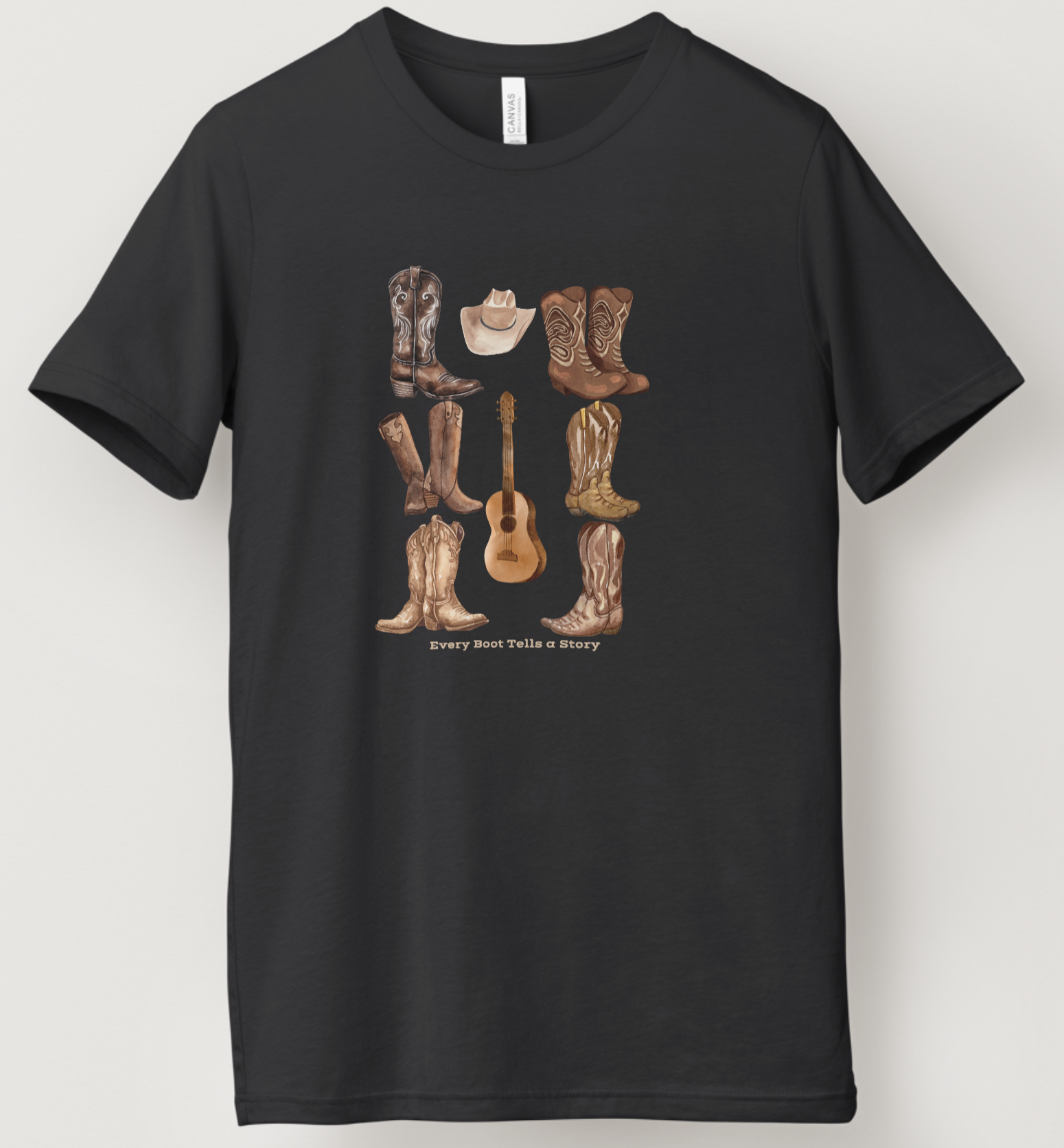Western Boots and Guitar T-Shirt