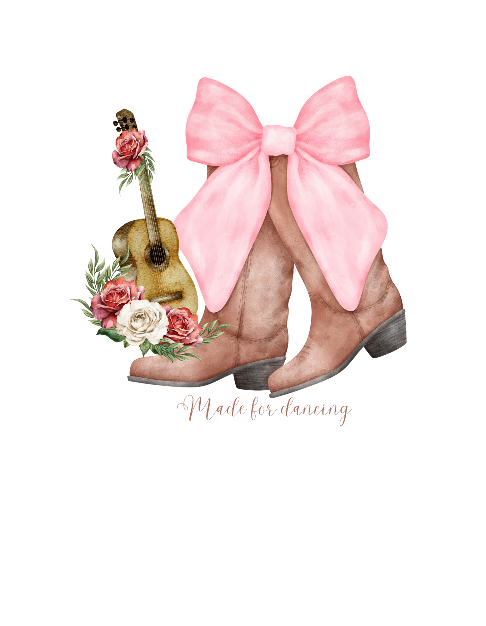 Cowboy Boots with Pink Bow