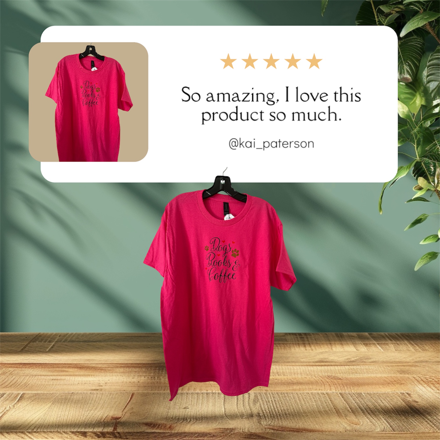Bright Pink Casual T-Shirt