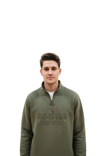 Quarter-Zip Embroidered Sweatshirts