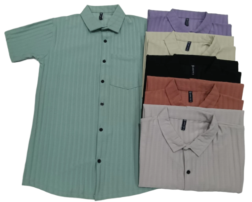 Men's Short Sleeve Casual Lining Shirts